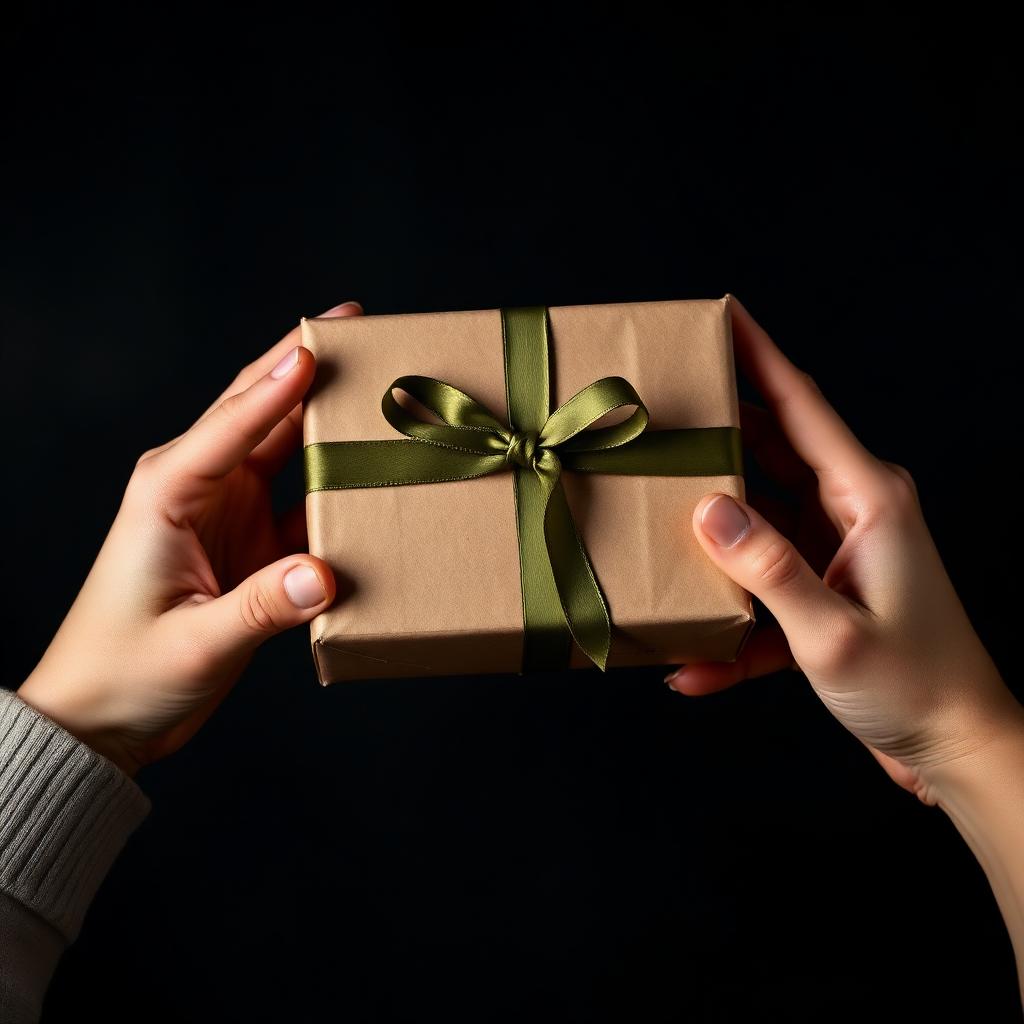 Luxury gift being presented
